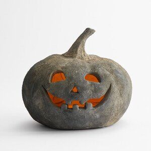 Pottery Barn Terracotta Jack-o-Lantern - Black - MEDIUM
